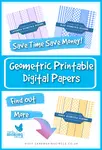 Use geometric printable digital papers to help make your handmade cards pop.