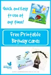 Short of time? Try my free printable birthday cards - ready to use at any time