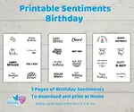 Save time and money with my printable sentiments for card making.