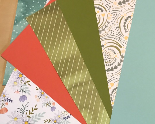 cardstock and designer paper