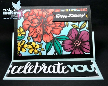 Twisted easel card created with Stampin Up supplies