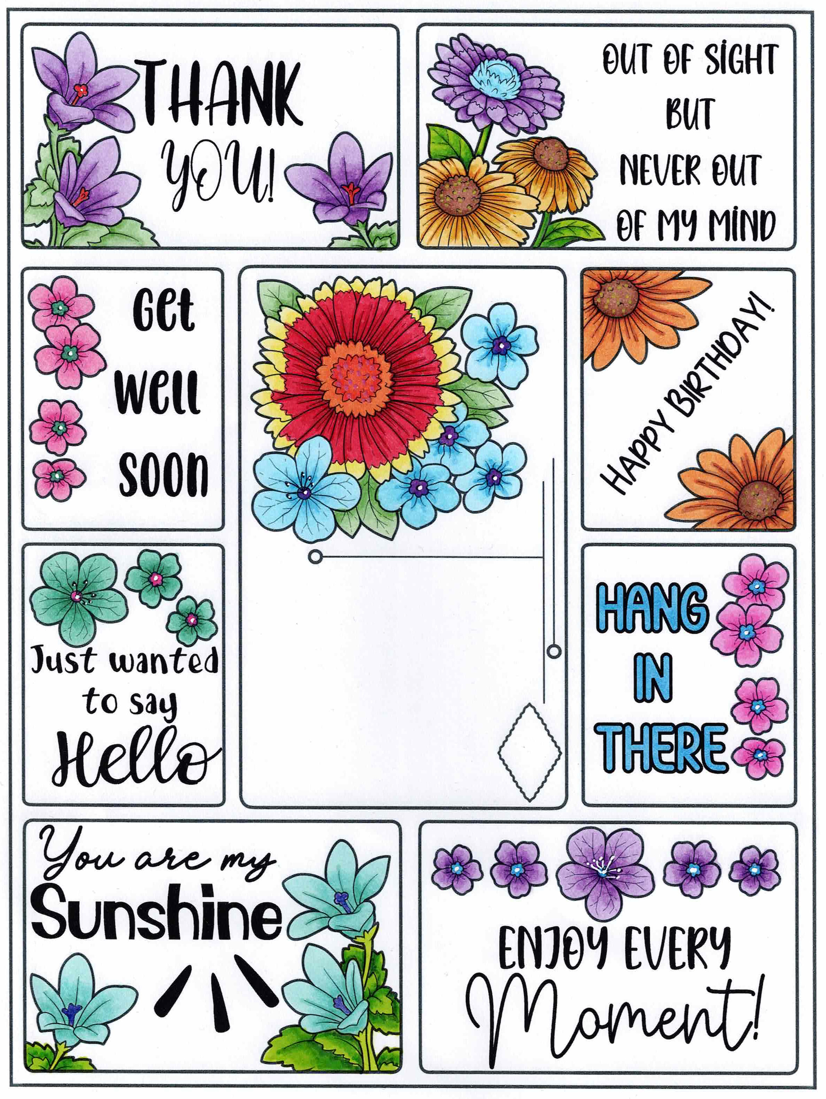 flower ephemera coloured