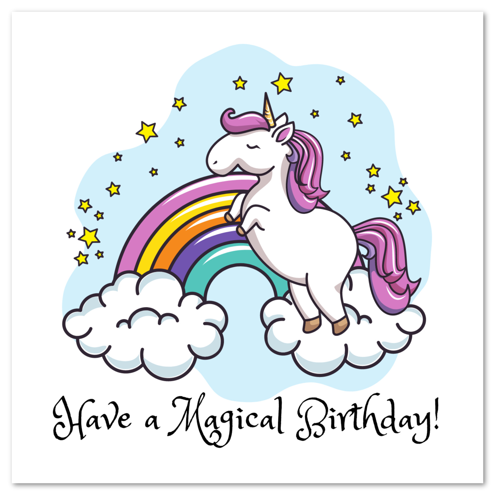 Printable Unicorn Birthday Card Design Eat Repeat Free Printable 