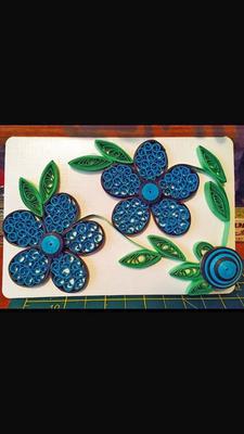 Quilled flower card