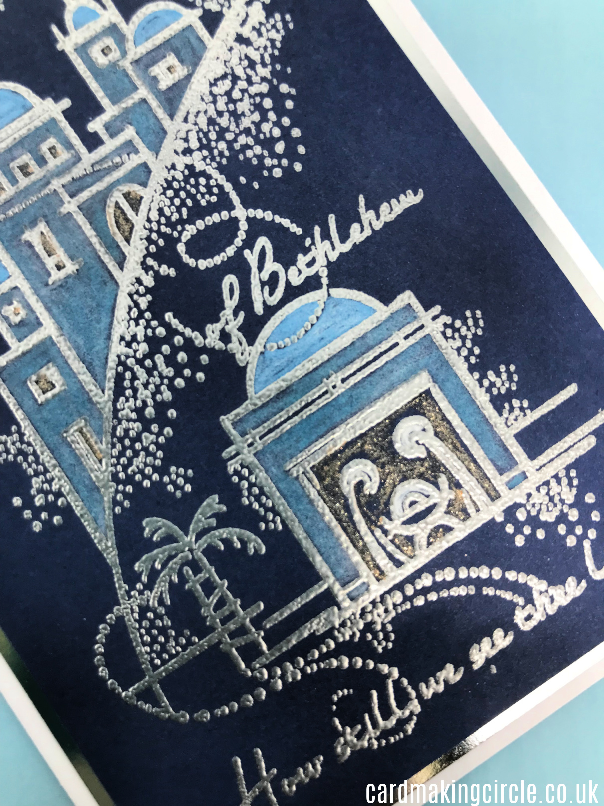 The Peaceful Night stamp set from the Woodware Craft Collection is a gorgeous stamp showing the Christmas nativity scene.