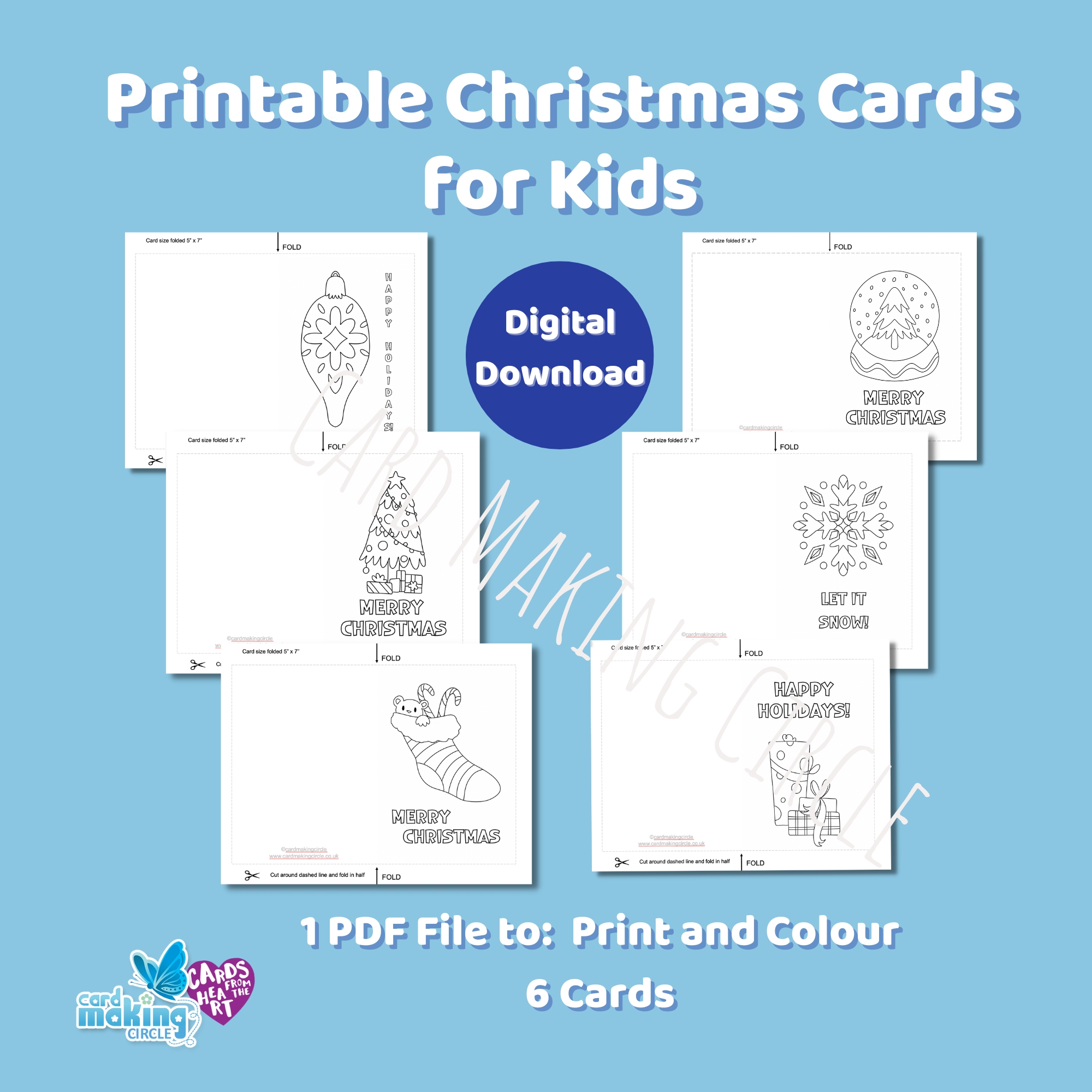 Printable Christmas Cards for Kids