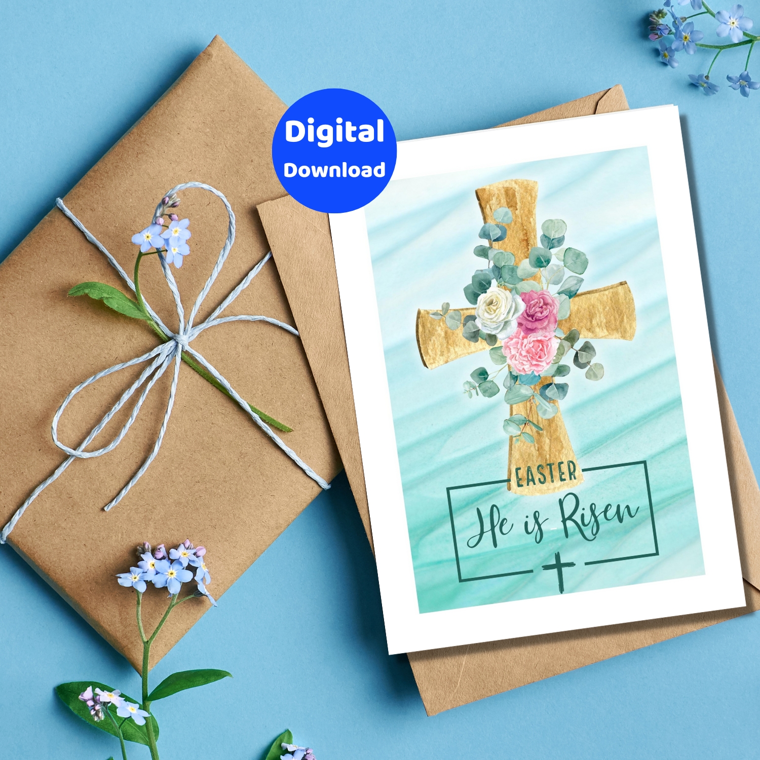 printable Easter cards square